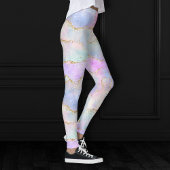 Leggings Joli Pastel Agate | Aquarelle de la veine Parties