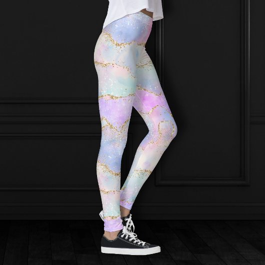 Leggings Joli Pastel Agate | Aquarelle de la veine Parties