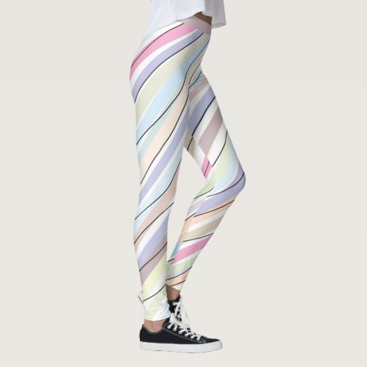 Leggings Joli Pastel Design Abstrait (Droite)
