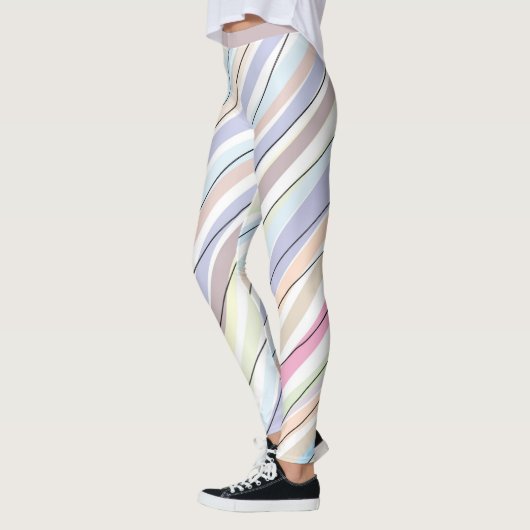 Leggings Joli Pastel Design Abstrait (Gauche)