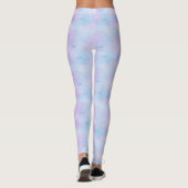 Leggings Joli Pastel Marbre Lavande Ciel bleu rose (Dos)