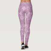 Leggings joli patchwork traditionnel lilas uni (Dos)