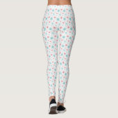 Leggings Joli Pink Bleu Flambeau de neige Noël Blanc (Dos)