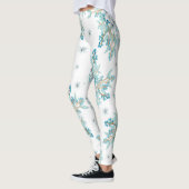 Leggings Joli printemps bleu floral (Gauche)