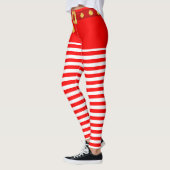 Leggings Joli rayé de rouge et blanc (Gauche)