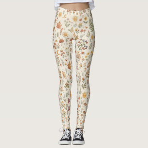 Leggings Joli renard de la forêt soleil et arc-en-ciel femm