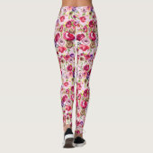 Leggings Joli Rose rose Chic Aquarelle Pierre Floral (Dos)