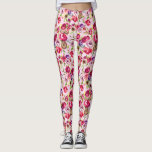 Leggings Joli Rose rose Chic Aquarelle Pierre Floral<br><div class="desc">Belle magenta brillant et légumineuses roses rose clair pour une fille qui aime les mignonnes leggings de fleur de pivoine. Parfaitement féminin et joli pantalon.</div>