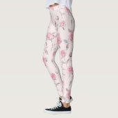 Leggings Joli rose rose florale (Gauche)
