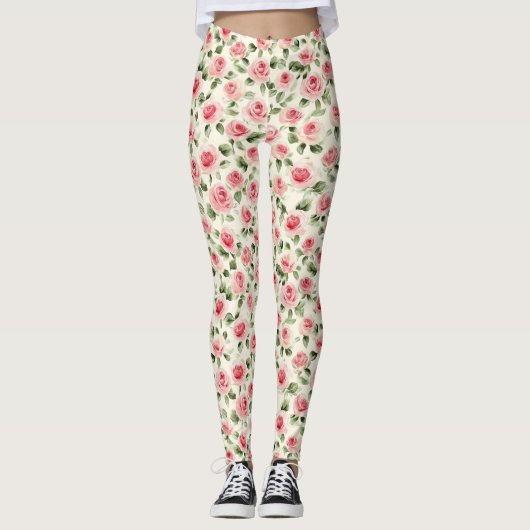 Leggings Joli rose Roses Floral (Devant)