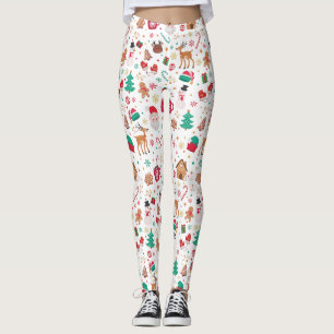 Leggings Joli Rouge Vert Vilain Noël Père Noël