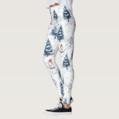Leggings Joli Snowman Et Snowy Trees (Gauche)