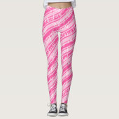 Leggings Joli Sucre de canne blanc rose blanc Joyeux Noël (Devant)