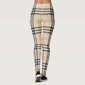 Leggings Joli Tartan Plaid Beige (Dos)
