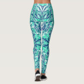 Leggings Joli texturé sarcelle "Ratti_Creative_Arts" (Dos)