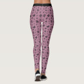 Leggings Joli violet noir papillon Motif de conception (Dos)