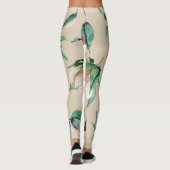 Leggings Jolie aquarelle Crème florale vêtements actifs (Dos)