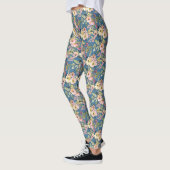 Leggings Jolie aquarelle Fleurs Doodle (Gauche)