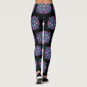 Leggings Jolie couleur violet Mandala Mystique (Dos)