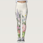 Leggings Jolie dentelle peinte Floral Peony rose Fleurs sau<br><div class="desc">Fleurs féministes,  magnifiques,  peintes à la main dans un sauvage ensemble anglais Cottage Garden style design sur un arrière - plan moderne crème de dentelle blanche. Pour la femme romantique moderne ! Copyright artistique,  Audrey Jeanne Roberts,  tous droits réservés.</div>