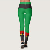 Leggings Jolie Elf Vert Rouge Noël Novelité (Dos)