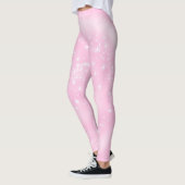 Leggings Jolie et rose étoiles Girly (Gauche)