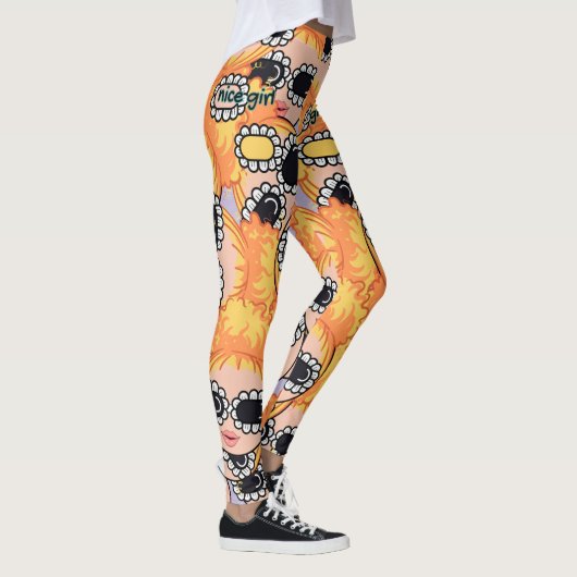 Leggings jolie fille blonde (Droite)