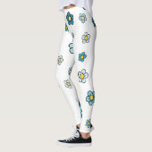 Leggings Jolie Fleur Bleue Blanche (Gauche)