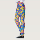 Leggings Jolie florale LulaRoe rose jaune violet (Gauche)