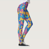 Leggings Jolie florale LulaRoe rose jaune violet (Droite)