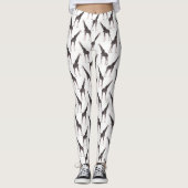 Leggings Jolie Giraffe noire blanche rose (Devant)