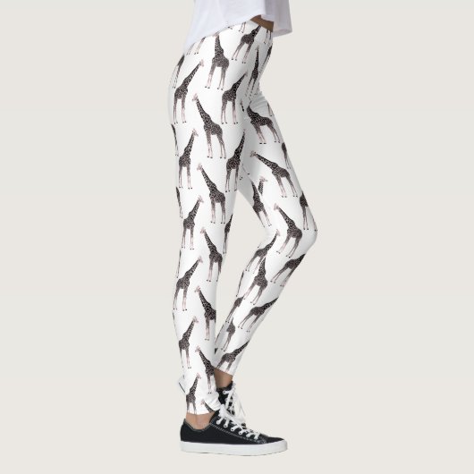 Leggings Jolie Giraffe noire blanche rose (Droite)
