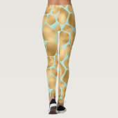 Leggings Jolie Giraffe Spots Mint et Or (Dos)
