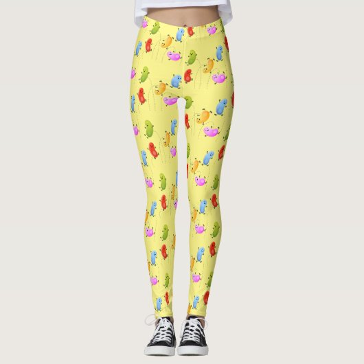 Leggings Jolie jellybeans bondissant dessin animé (Devant)