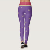 Leggings Jolie Magenta Gold XOXO Typographie (Dos)
