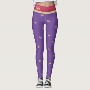 Leggings Jolie Magenta Gold XOXO Typographie