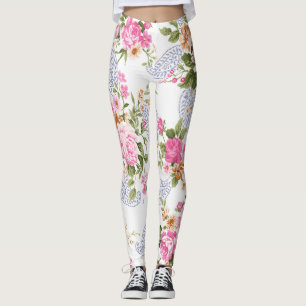 Leggings JOLIE motif rose floral