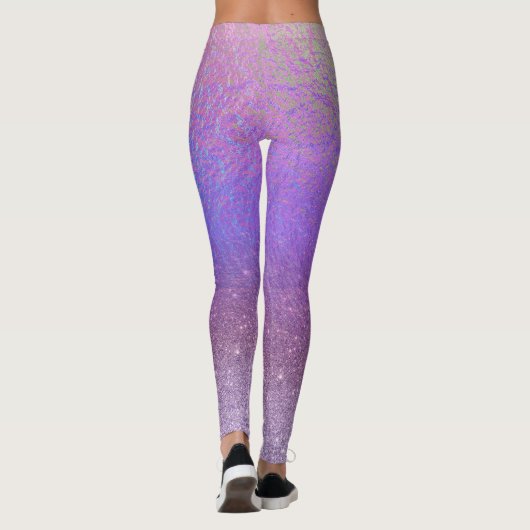 Leggings Jolie Parties scintillant Iridescente Ombre violet (Dos)