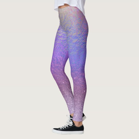 Leggings Jolie Parties scintillant Iridescente Ombre violet (Gauche)