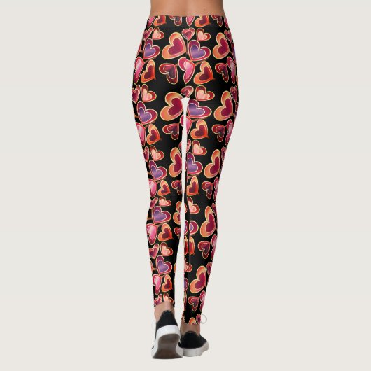Leggings Jolie Pile Texturée Pile Double Coeur Lollipops (Dos)