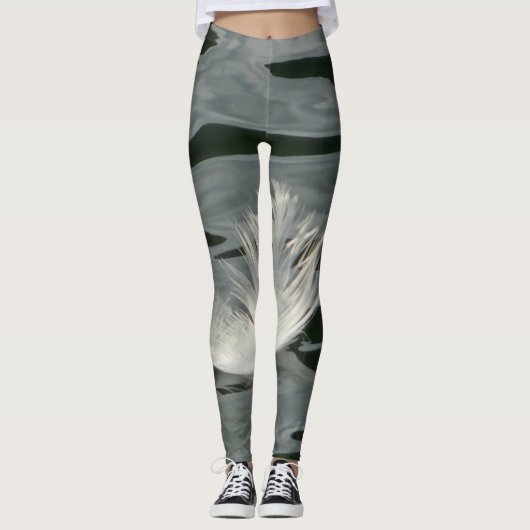Leggings Jolie plume blanche (Devant)