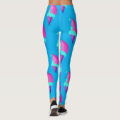 Leggings Jolie poupée Fille Hot rose bleu Motif de glace (Dos)