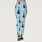 Leggings Jolie sorcière d'Halloween, Citrouille heureux et  (Dos)
