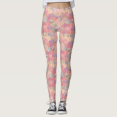 Leggings Jolie taille de poisson de sirène filles roses (Devant)