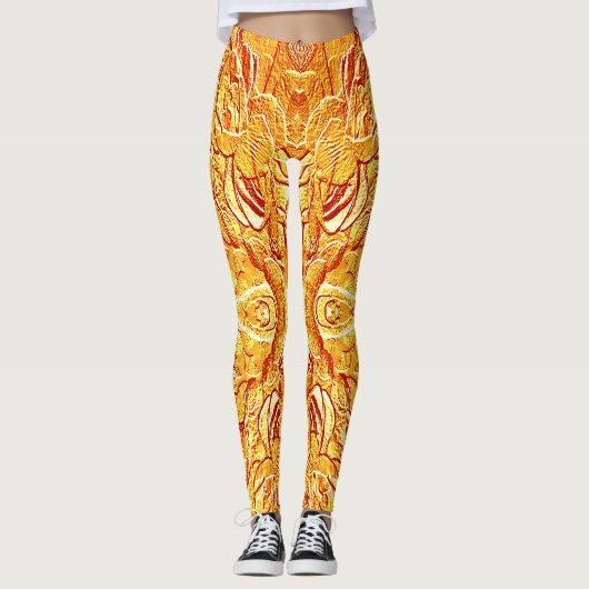 Leggings Jolie texture jaune "Ratti_Creative_Arts" (Devant)