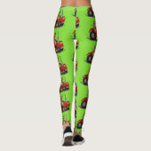 Leggings Jolie vache heureuse conduisant un dessin animé de (Dos)