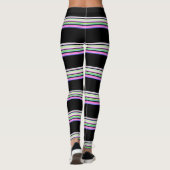 Leggings Jolies bandes néon colorées (Dos)