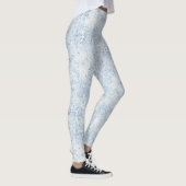 Leggings Jolies Fleurs Blanches Bleues   (Droite)