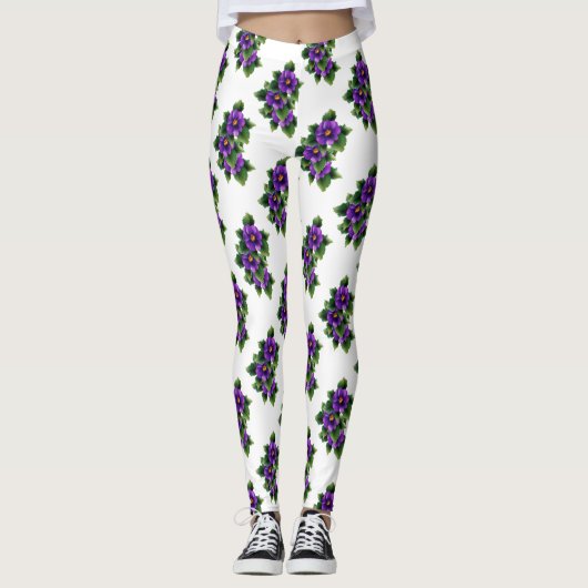 Leggings Jolies fleurs de paix (Devant)
