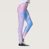 Leggings Jolies pattes en bleu pastel violet et rose (Droite)
